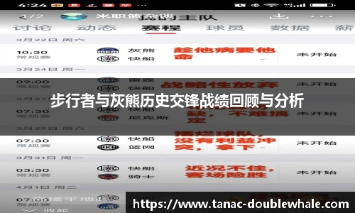 步行者与灰熊历史交锋战绩回顾与分析